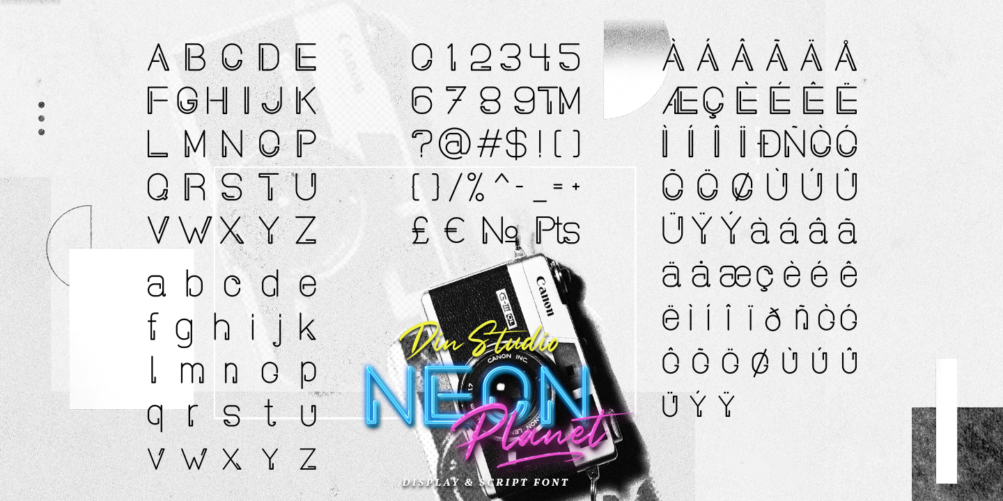 Przykładowa czcionka Neon Planet #7